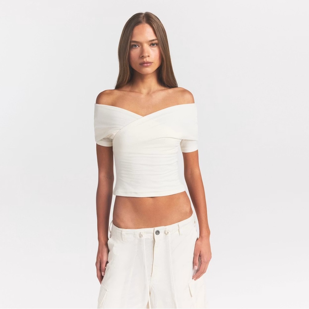 SKIMS Cotton Jersey Wrap Top